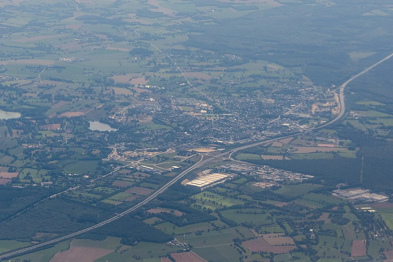 Vue aérienne de Liffré